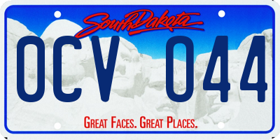 SD license plate 0CVO44