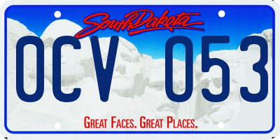 SD license plate 0CVO53