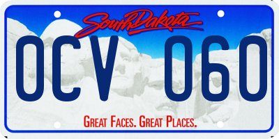 SD license plate 0CVO60