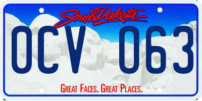 SD license plate 0CVO63