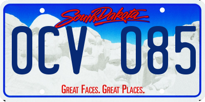 SD license plate 0CVO85