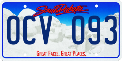 SD license plate 0CVO93