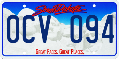 SD license plate 0CVO94
