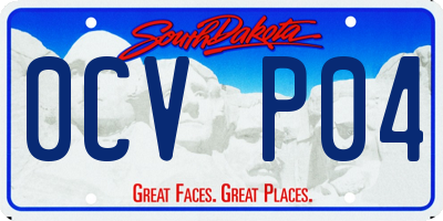 SD license plate 0CVP04
