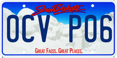 SD license plate 0CVP06