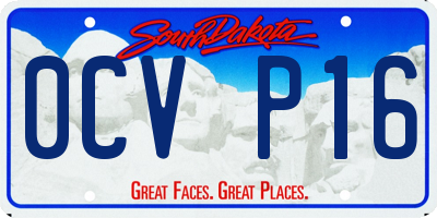 SD license plate 0CVP16
