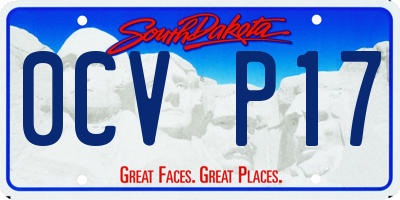 SD license plate 0CVP17