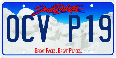 SD license plate 0CVP19