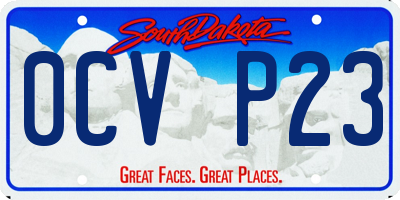 SD license plate 0CVP23