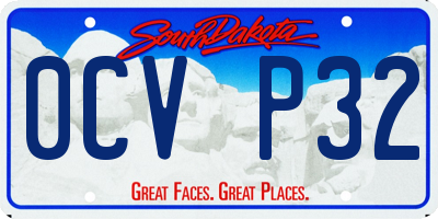 SD license plate 0CVP32