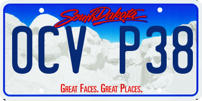 SD license plate 0CVP38