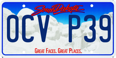 SD license plate 0CVP39