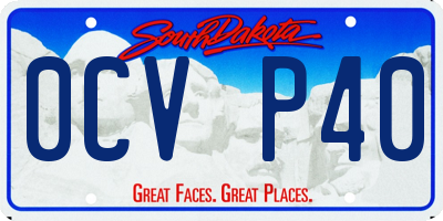 SD license plate 0CVP40