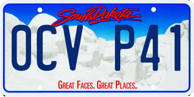 SD license plate 0CVP41