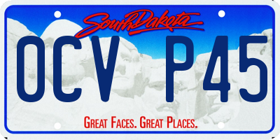 SD license plate 0CVP45