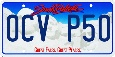 SD license plate 0CVP50