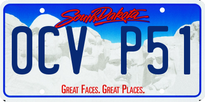 SD license plate 0CVP51