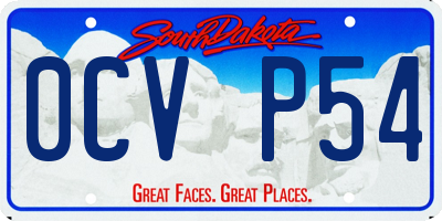 SD license plate 0CVP54