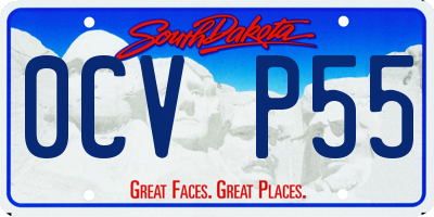 SD license plate 0CVP55