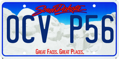 SD license plate 0CVP56
