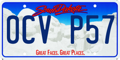 SD license plate 0CVP57