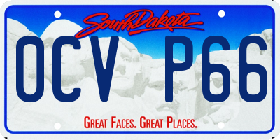 SD license plate 0CVP66