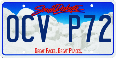 SD license plate 0CVP72