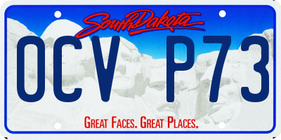 SD license plate 0CVP73