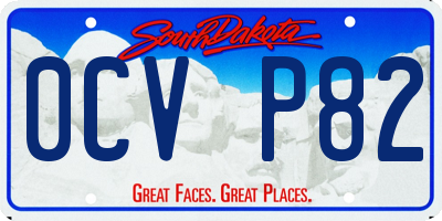 SD license plate 0CVP82