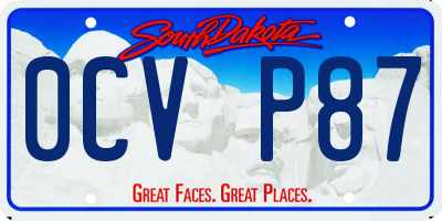 SD license plate 0CVP87