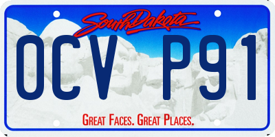 SD license plate 0CVP91