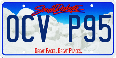 SD license plate 0CVP95