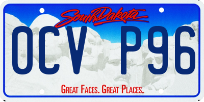 SD license plate 0CVP96