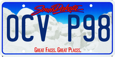 SD license plate 0CVP98