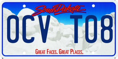 SD license plate 0CVT08