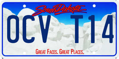 SD license plate 0CVT14