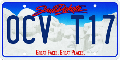 SD license plate 0CVT17