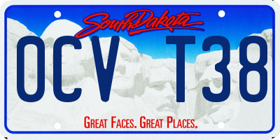 SD license plate 0CVT38