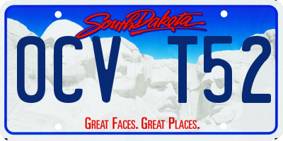 SD license plate 0CVT52