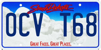 SD license plate 0CVT68