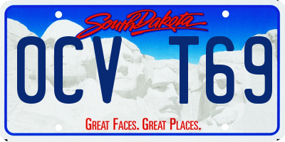 SD license plate 0CVT69