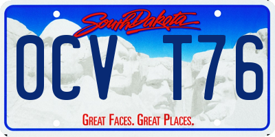 SD license plate 0CVT76