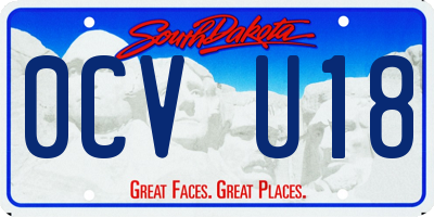 SD license plate 0CVU18