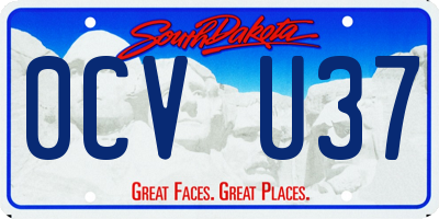 SD license plate 0CVU37