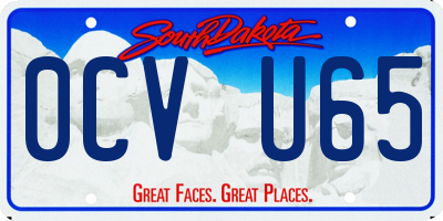 SD license plate 0CVU65