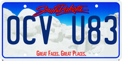SD license plate 0CVU83