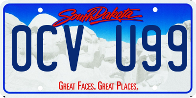 SD license plate 0CVU99
