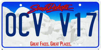 SD license plate 0CVV17
