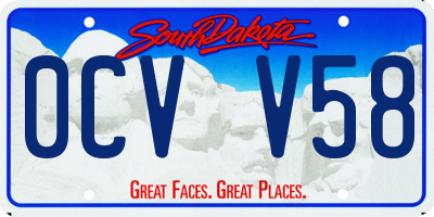 SD license plate 0CVV58