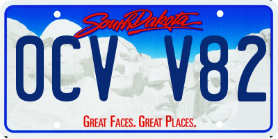 SD license plate 0CVV82